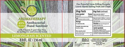 Image Description (Aromatherapy Hand Sanitizer Lemongrass 65vv 236 mL)